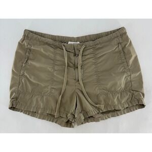 Lou & Grey Women's Lightweight 100% Cotton Khaki Drawstring Elastic Waist‎ Sz M